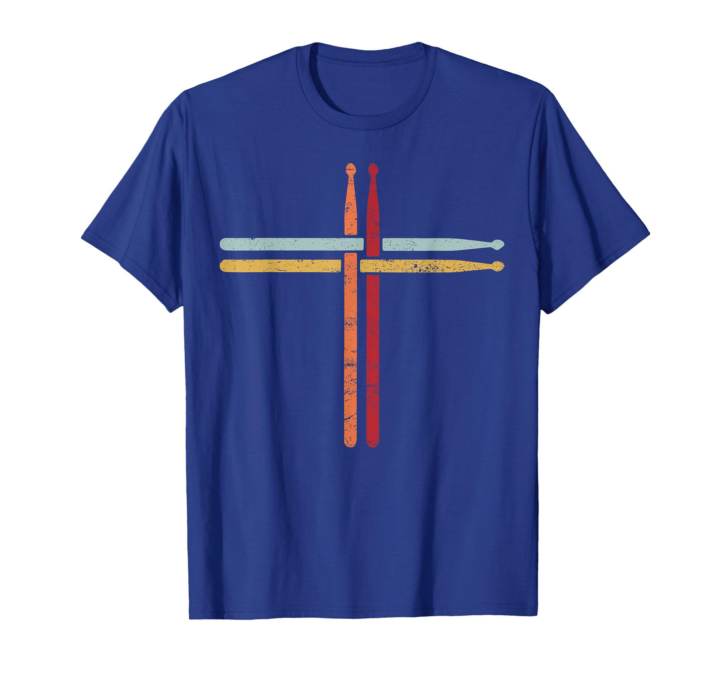Drummer Percussion Drums Sticks Cross Christian Church T-Shirt