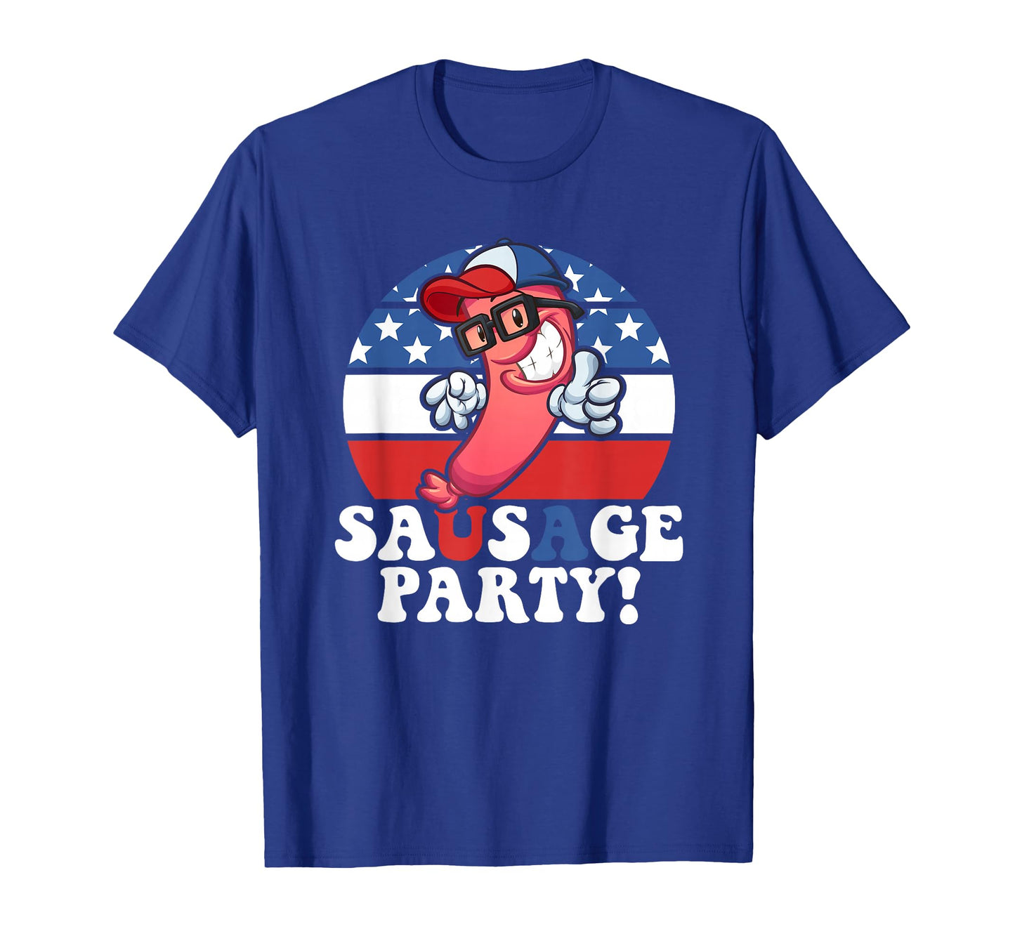 Sausage Party American Flag USA BBQ Funny 4th of July T-Shirt
