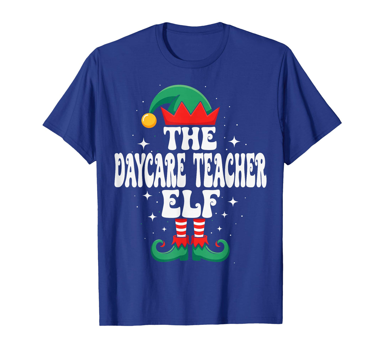 The Daycare Teacher Elf Funny Christmas Matching Family T-Shirt