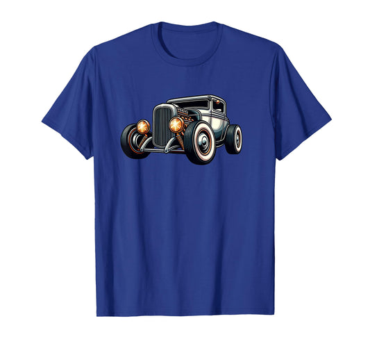Classic Hot Rod Retro Vintage Custom Hotrod Car Illustration T-Shirt