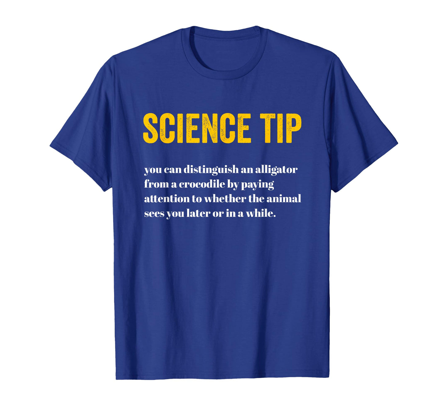 Crocodile Alligator Funny Science Tip alligator T-Shirt, Small, Black