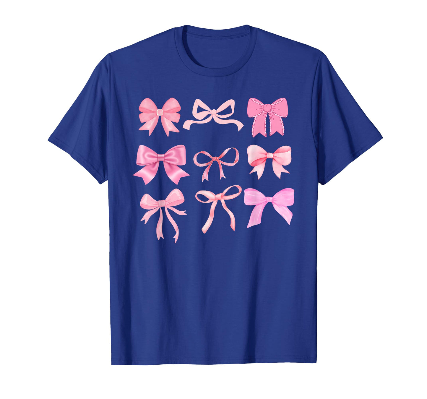 Pink Bow and Ribbon Cute Graphic for Girl Women T-Shirt