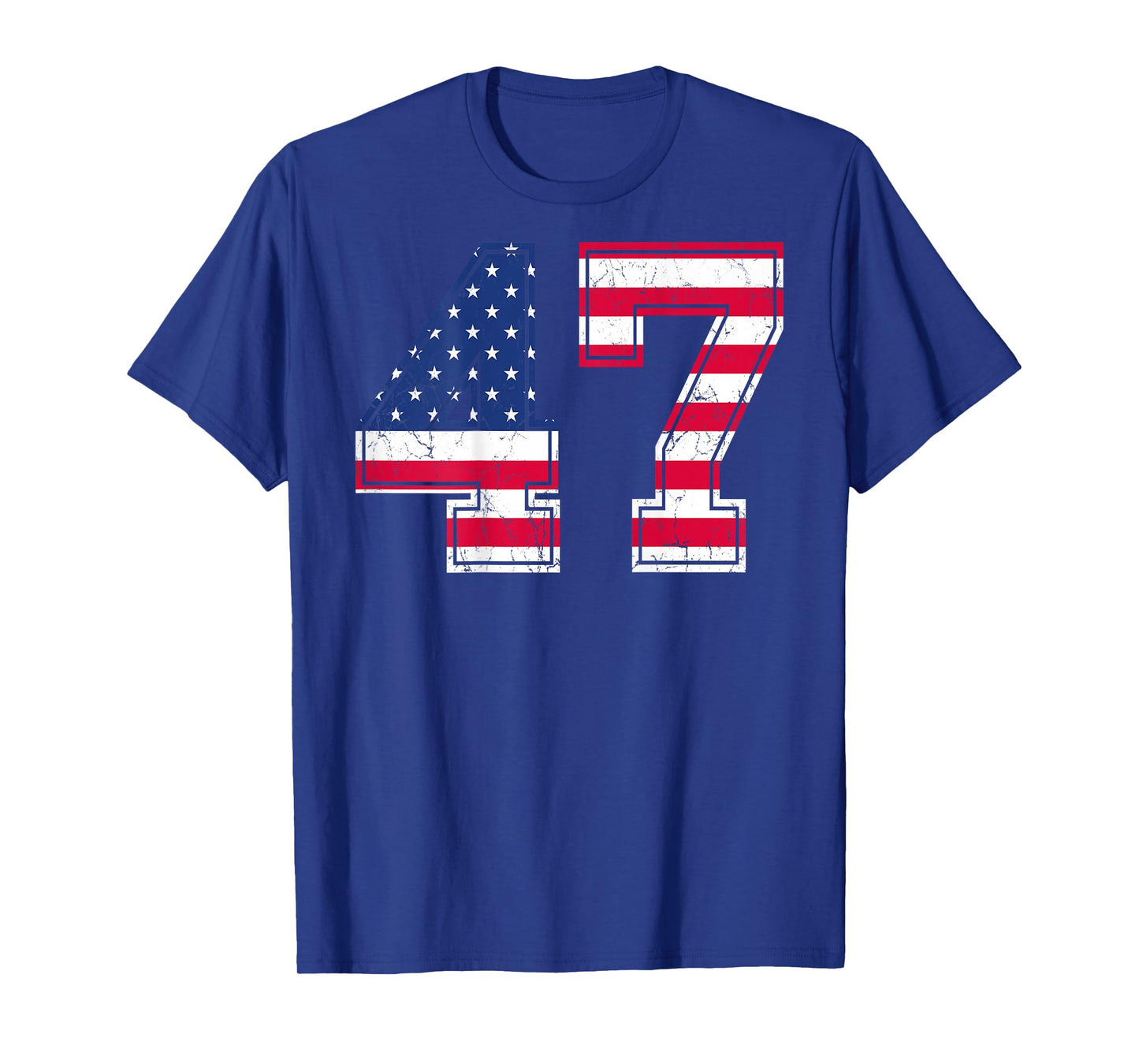 47 Birthday Shirt USA Flag Sports Team Jersey Back Number 47 Women Men T-Shirt