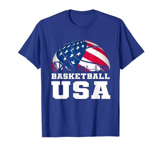 Basketball USA Support The Team Tshirt USA Flag Dream T-Shirt