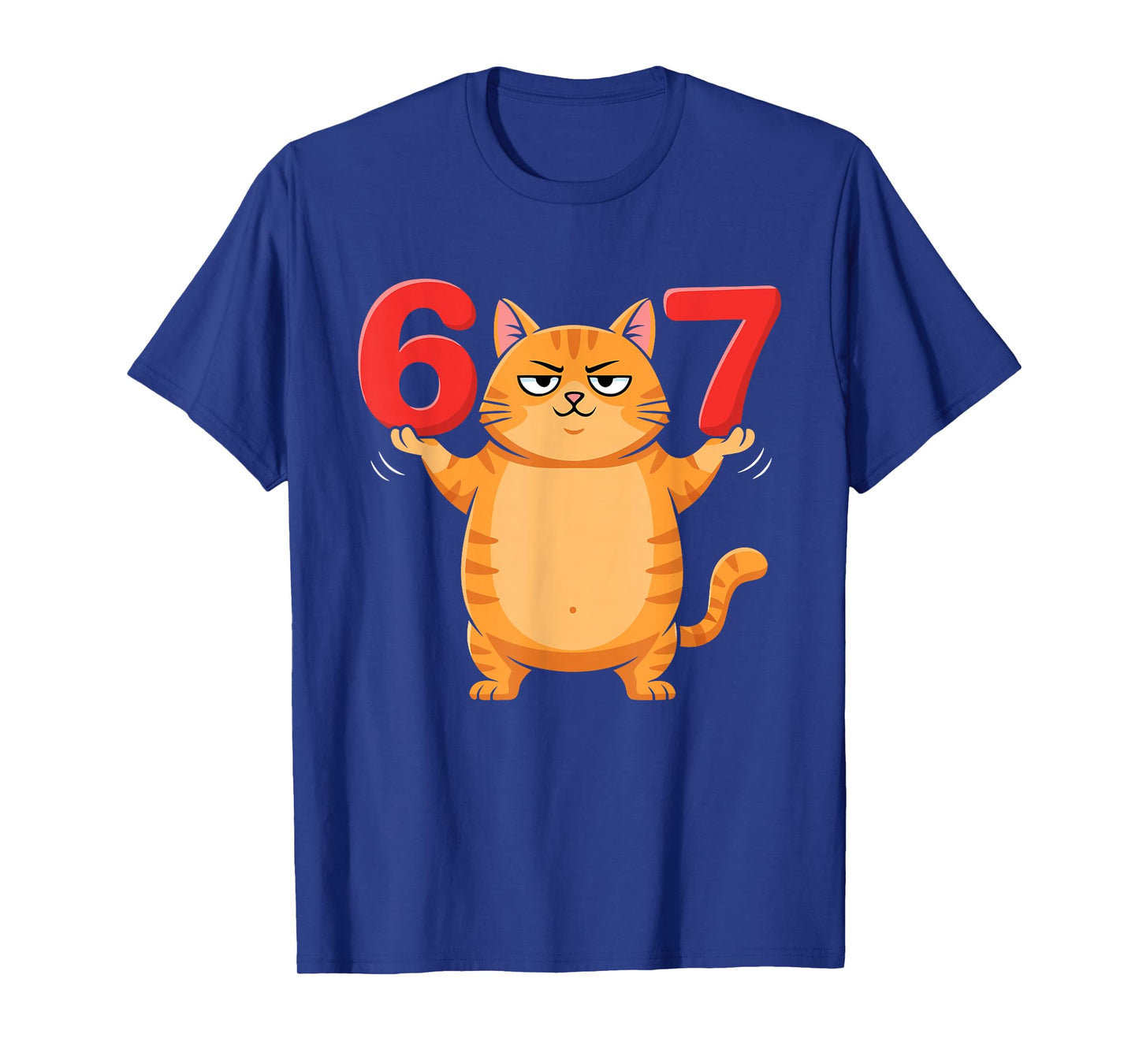 67 Funny Cat Six Seven Meme Gen Z Alpha Humor Animal Lovers T-Shirt