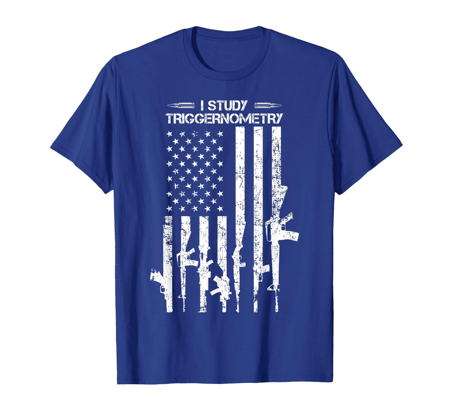 I Study Triggernometry - Funny Gun Pro Guns American Flag T-Shirt