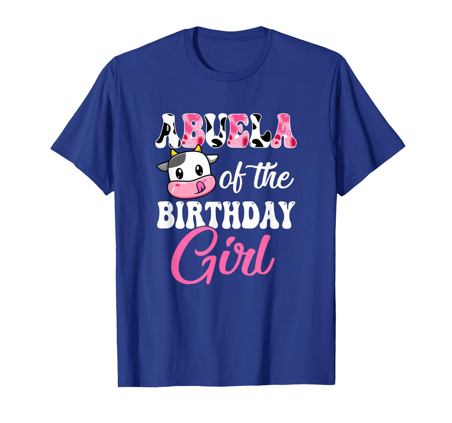 Abuela Of The Birthday Girl Farm Cow 1St Birthday Girl T-Shirt