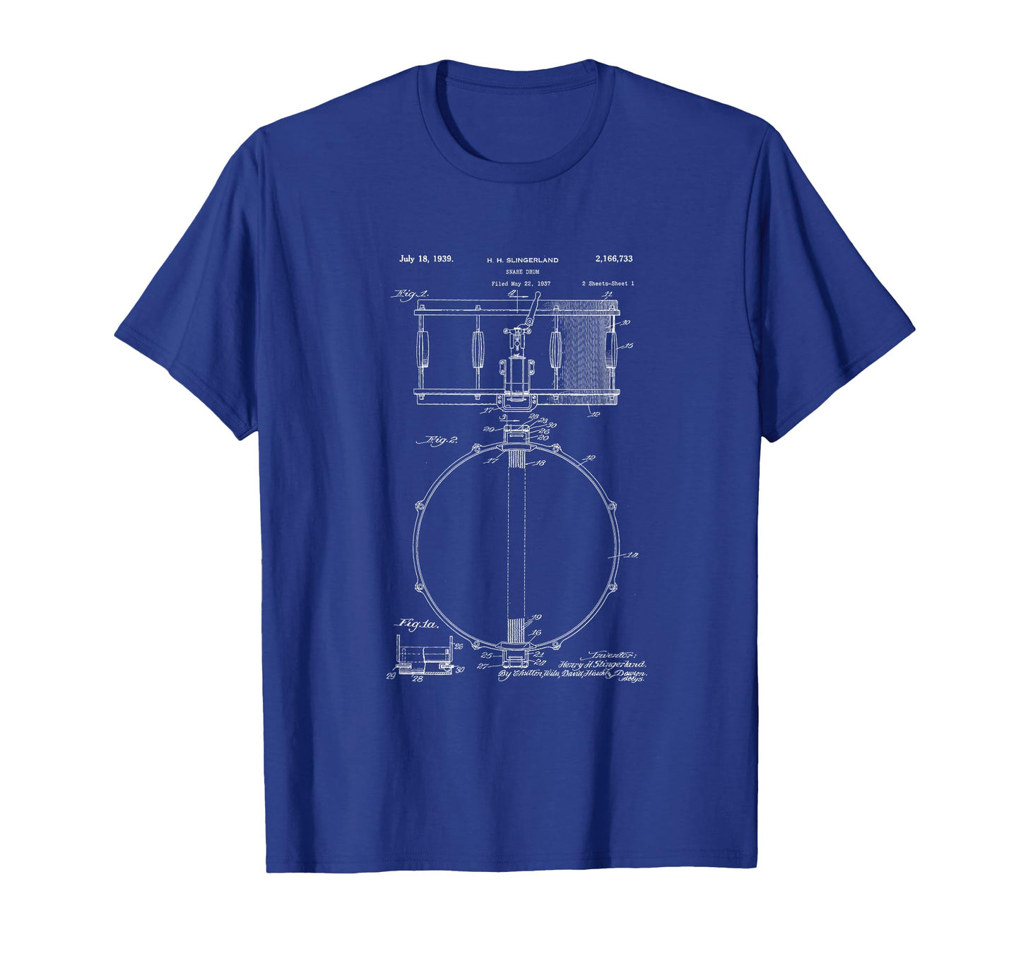 Slingerland Snare Drum 1937 Patent T-Shirt T-Shirt