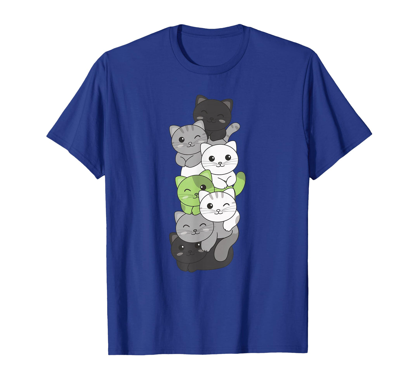 Agender Flag Non Binary Pride LGBTQ Cats Cute Agender cat T-Shirt for Men Women