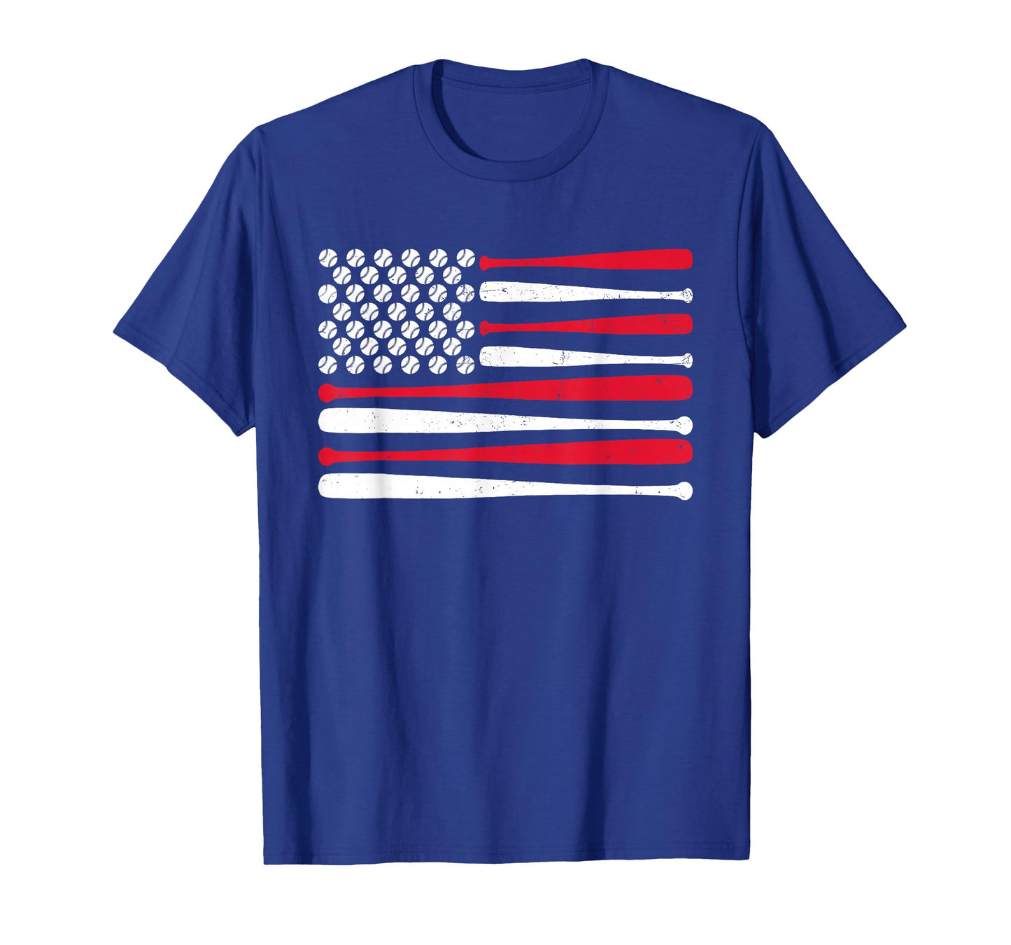 American Flag Baseball USA Vintage Baseball Sport Fan T-Shirt