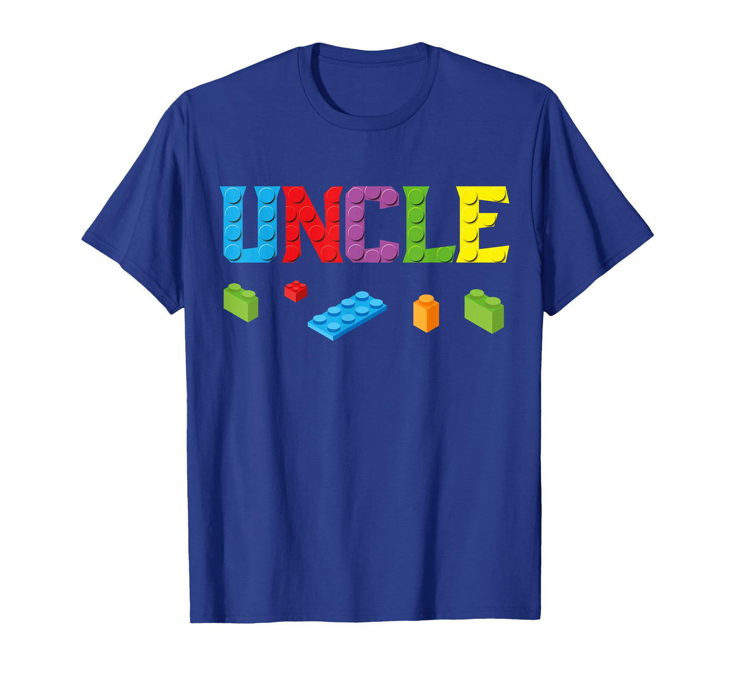 Uncle Master Builder Building Bricks Blocks Family Set Mens T-Shirt