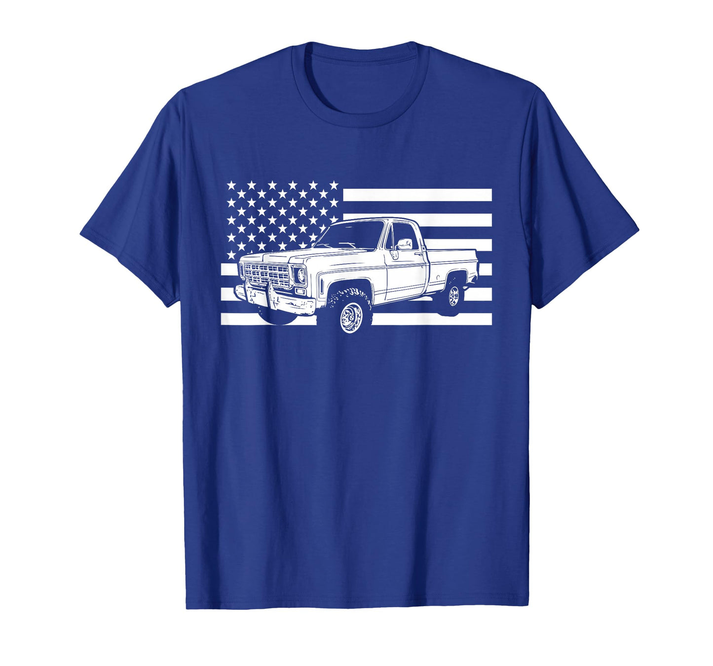 77 Square Body Truck American Flag Squarebody T-Shirt