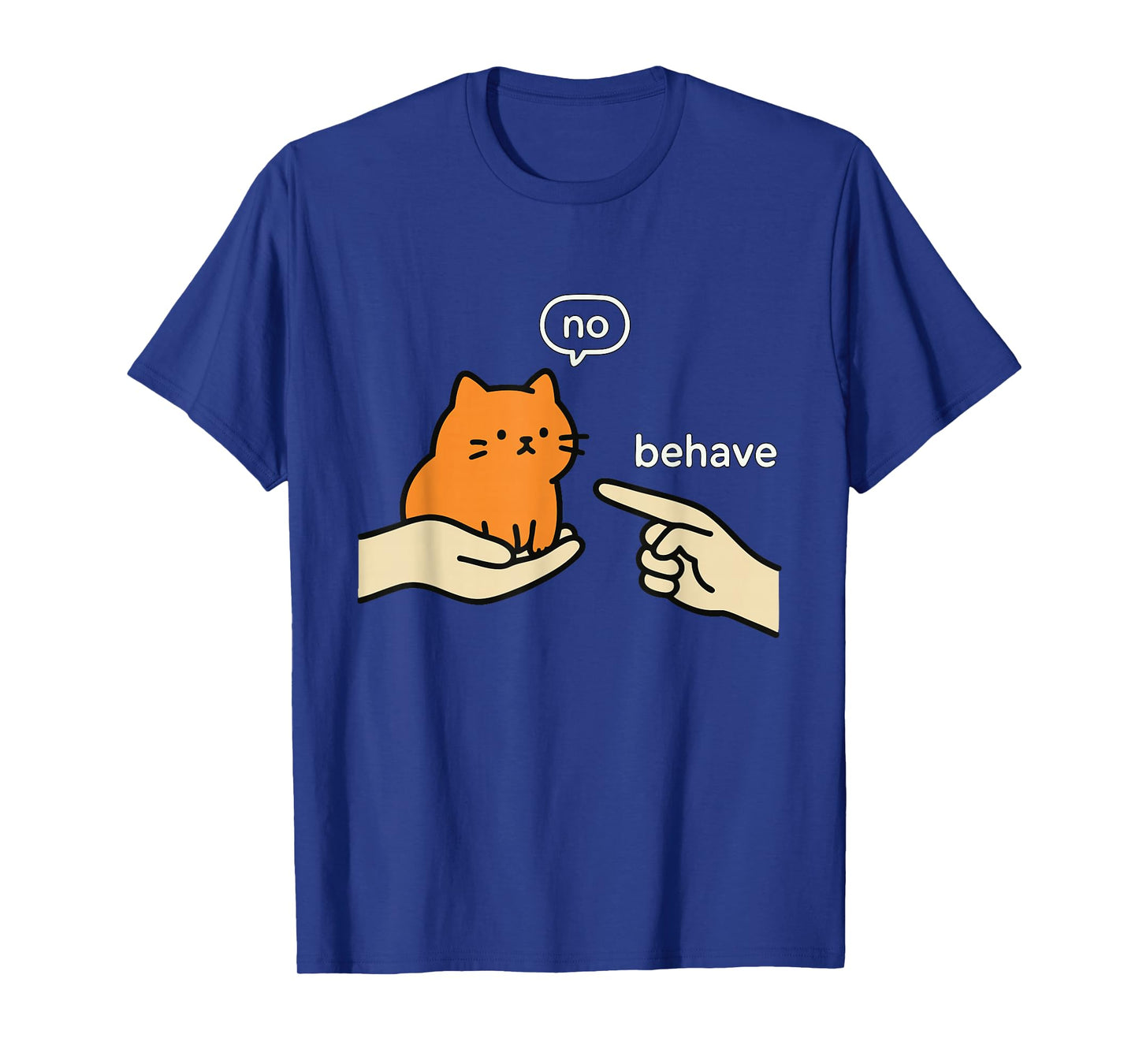 Behave No Funny Dishonest Liar Orange Cat Meme Cartoon T-Shirt