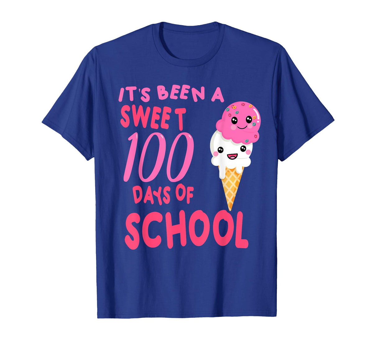 Ice Cream Cone 100 Days Of School Teacher T-Shirt