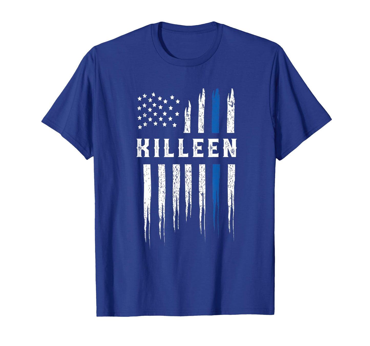 Thin Blue Line Heart Killeen Police Officer Texas Cops T-Shirt