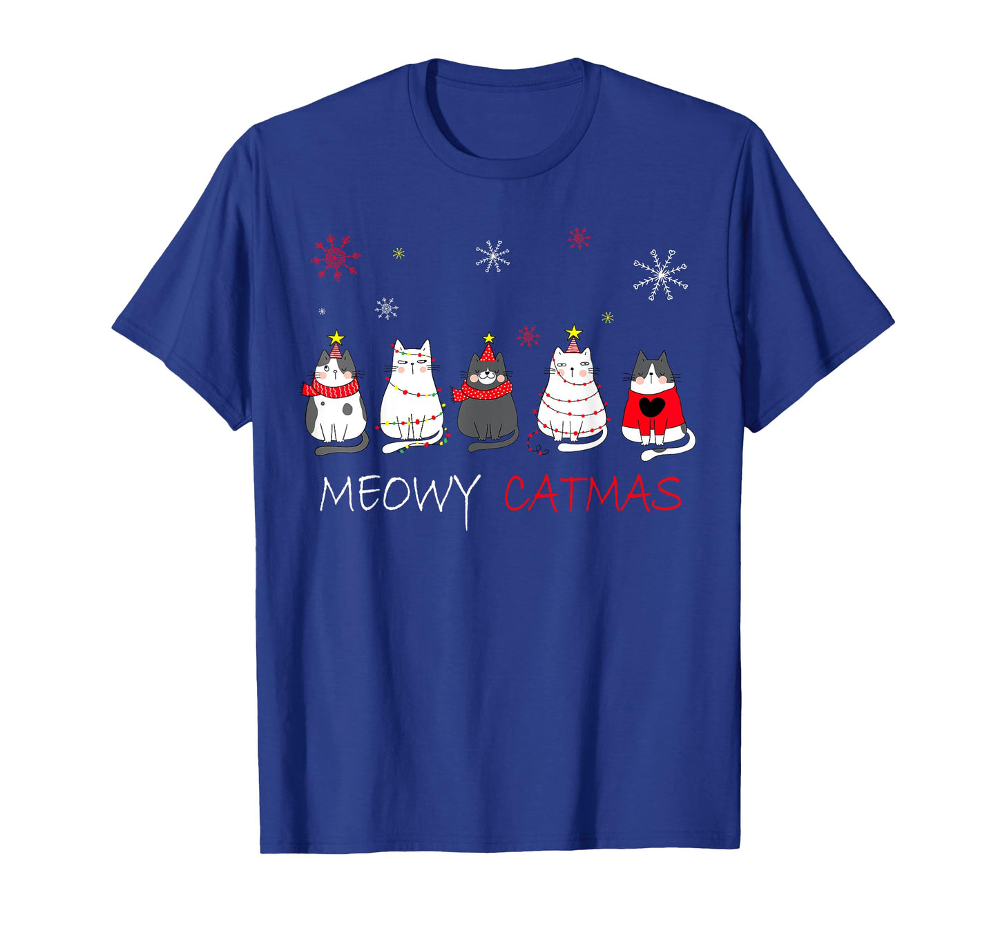 Meowy Catmas Christmas Funny Cats T-Shirt