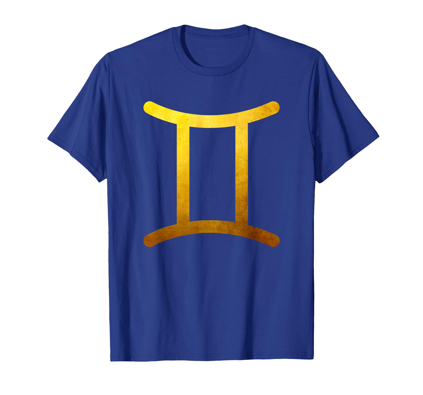 Vintage Gold Gemini Zodiac Symbol Art Astrology Star Sign T-Shirt