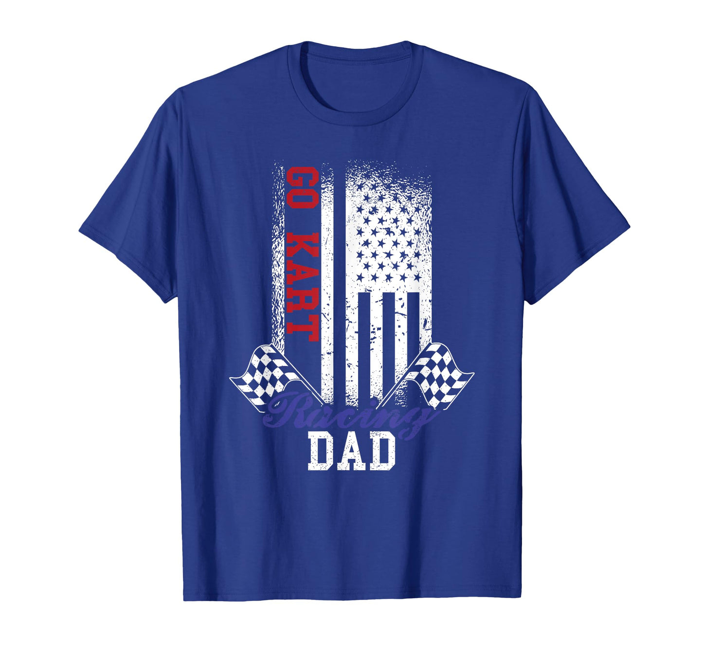 American Flag Go Kart Racing Race Dad Flag Design T-Shirt