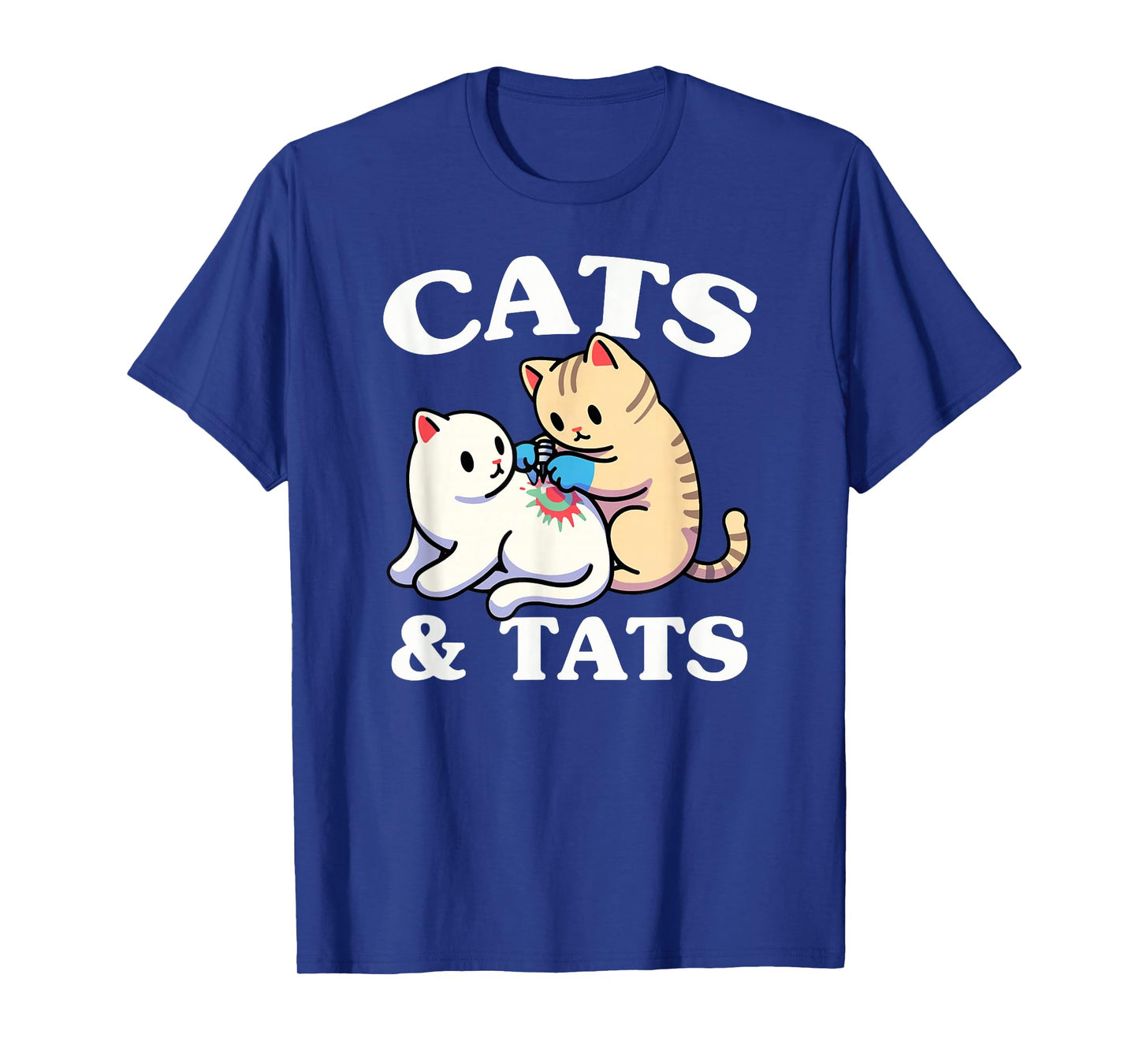 Cats and Tats Funny Feline Tattoo Lover Design T-Shirt