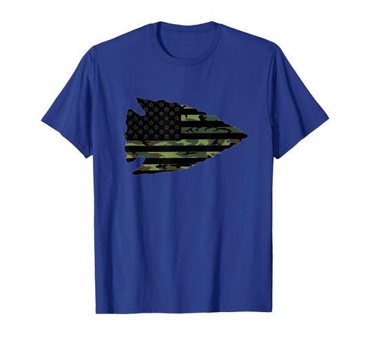 Arrowhead Hunter Camougflage USA Flag Arrowhead Hunting T-Shirt