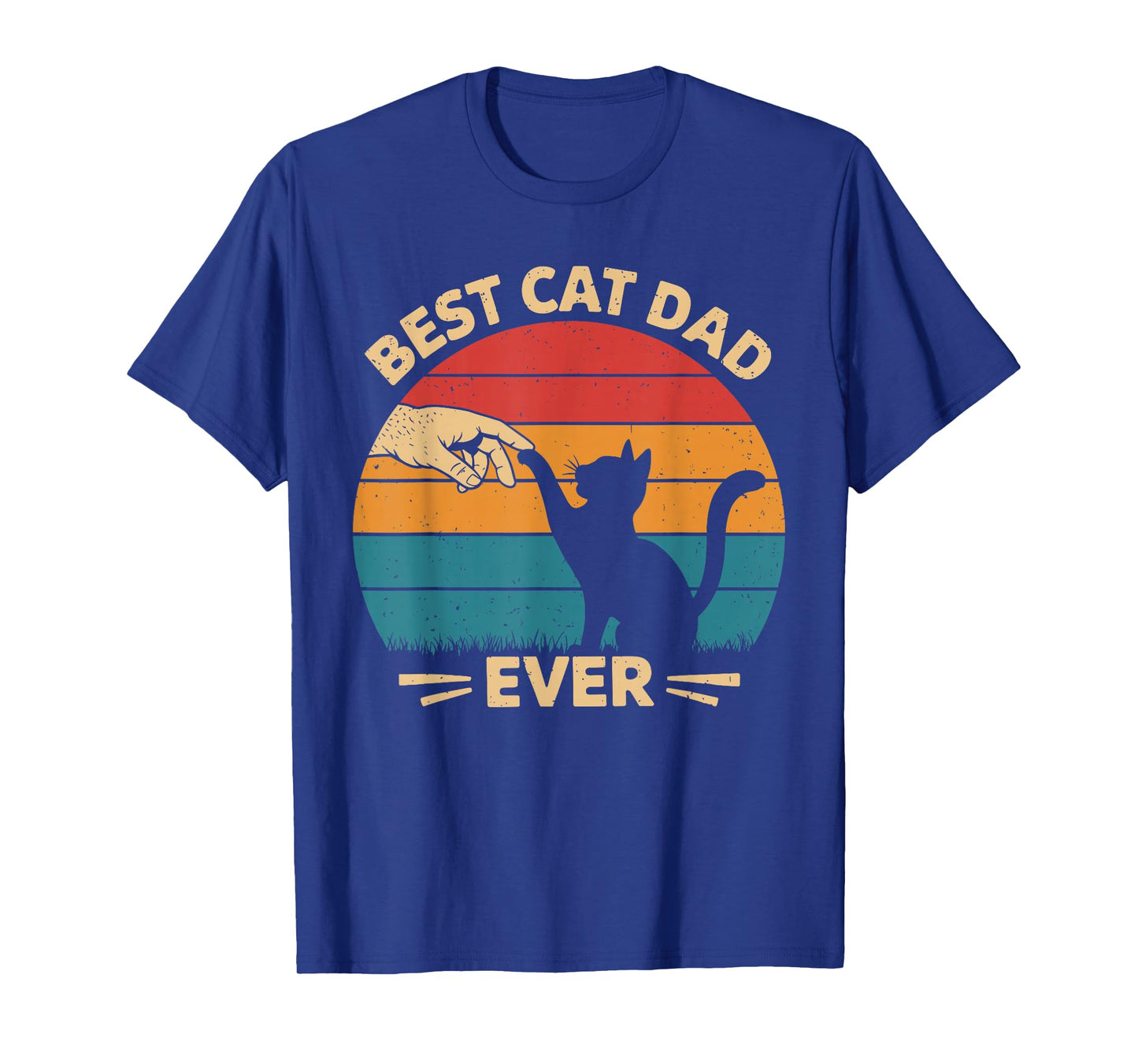 Best Cat Dad Ever | Retro Funny Cat Owner Lover Fathers Day T-Shirt