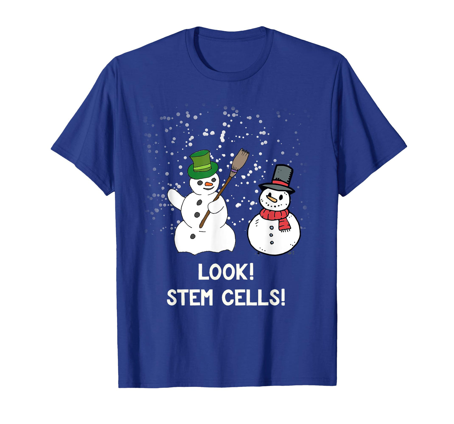 Funny Snowman Christmas Science Xmas Biology Snow Stem Cells T-Shirt