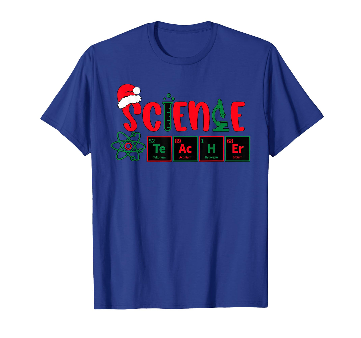 Christmas Science Teacher Santa Educator Chemical Elements T-Shirt