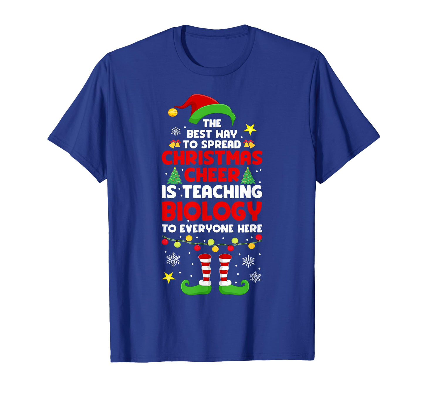 Christmas Biology Teacher Funny Xmas Christmas Cheer T-Shirt