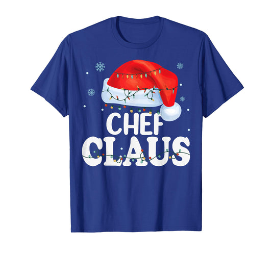Chef Santa Claus Christmas Funny Matching Costume T-Shirt