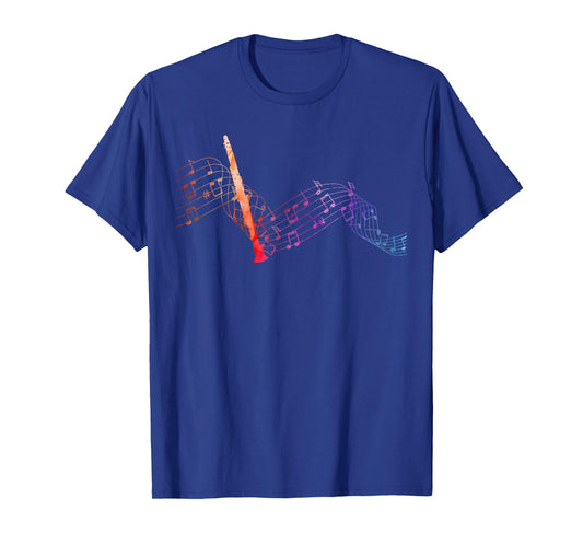 Colourful Clarinet Sheet Music with Clarinet T-Shirt