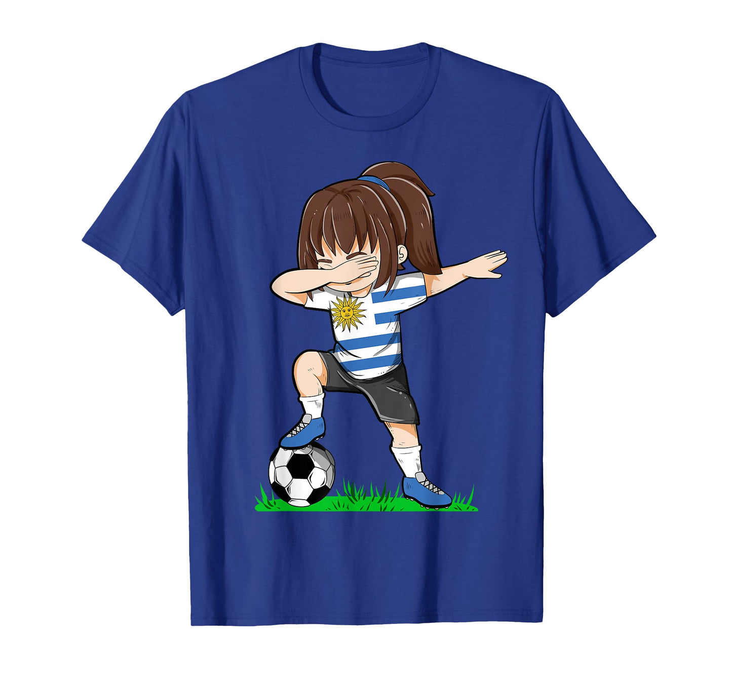 Soccer Uruguay Jersey Shirt Uruguay Flag Football Girls Dab T-Shirt