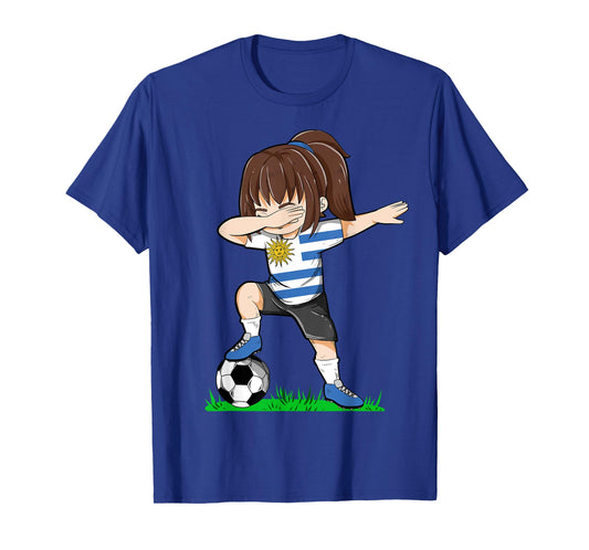 Soccer Uruguay Jersey Shirt Uruguay Flag Football Girls Dab T-Shirt
