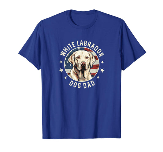White Labrador Retriever Dog Dad T-Shirt