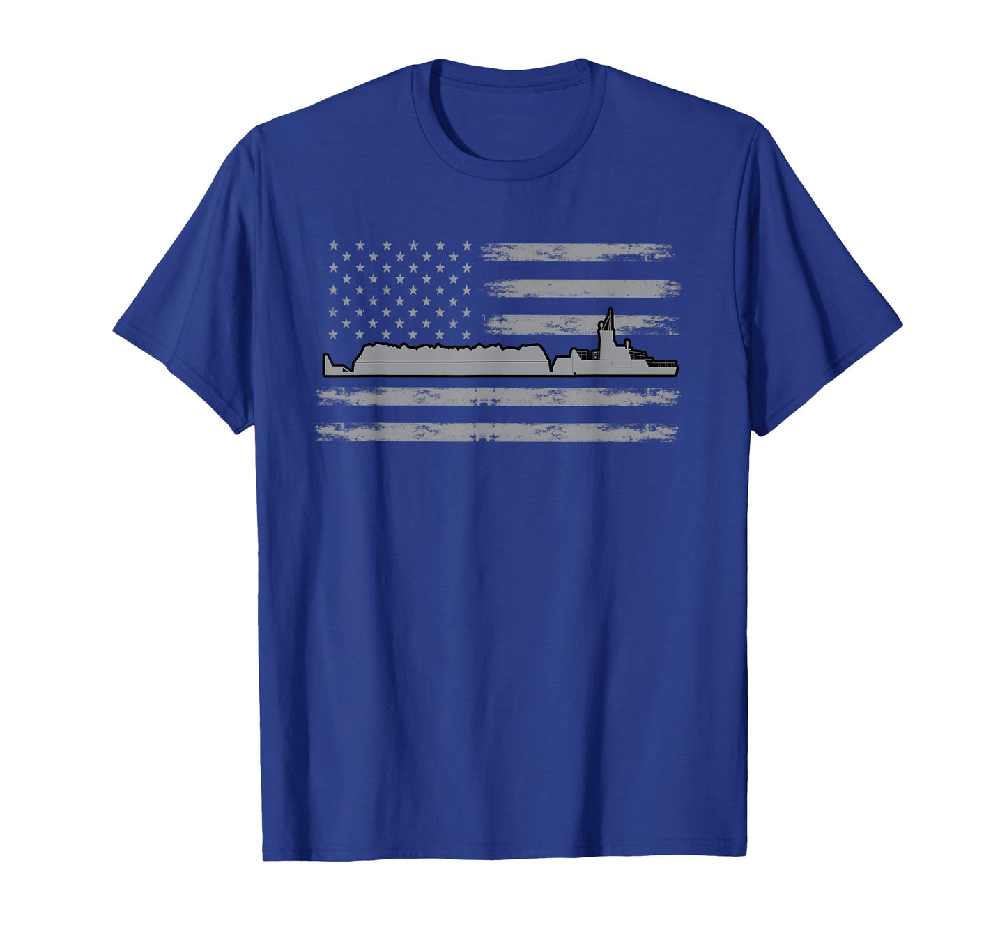 Great USA Flag Barge Outfit Love Barge Boat America Women Men T-Shirt