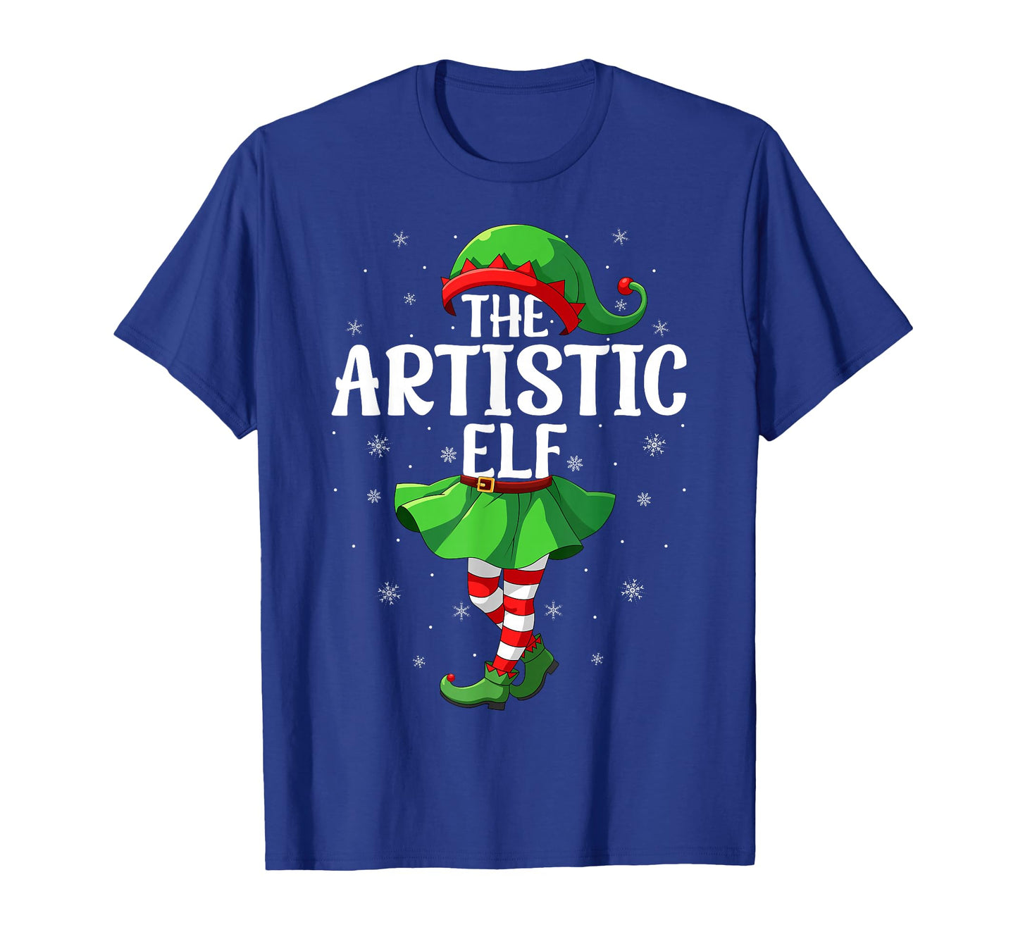 Artistic Elf Christmas Girls Women Elf Squad Xmas Family T-Shirt