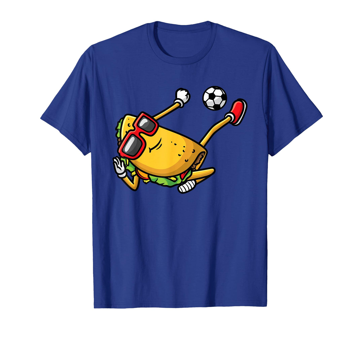 Taco Playing Soccer Mexican Cinco De Mayo Kids Men T-Shirt