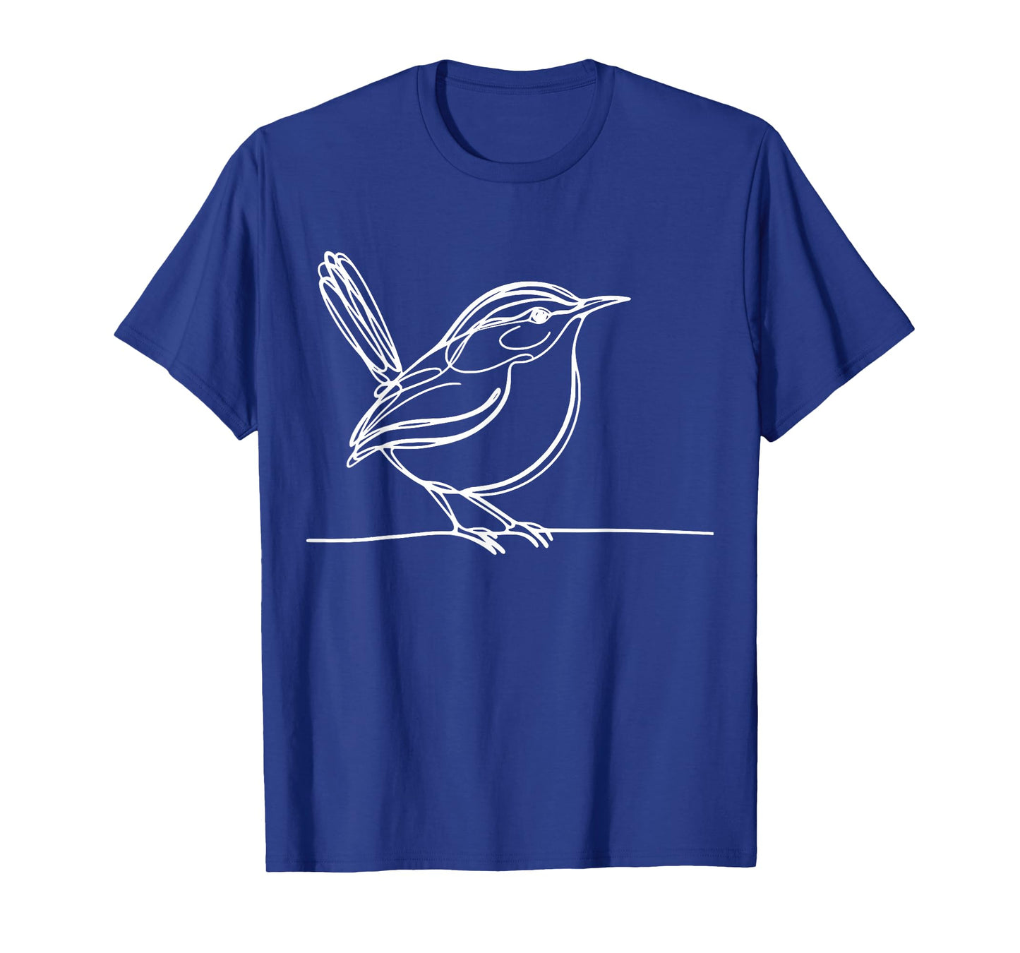 Line Art Bird & Ornithologist Carolina Wren T-Shirt