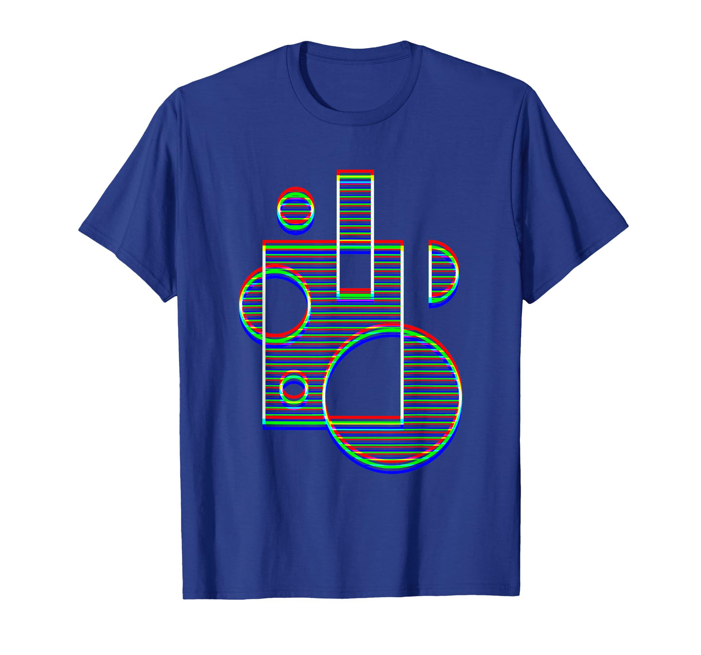 Trippy Geometric Shapes Optical Illusion EDM Abstract Art T-Shirt