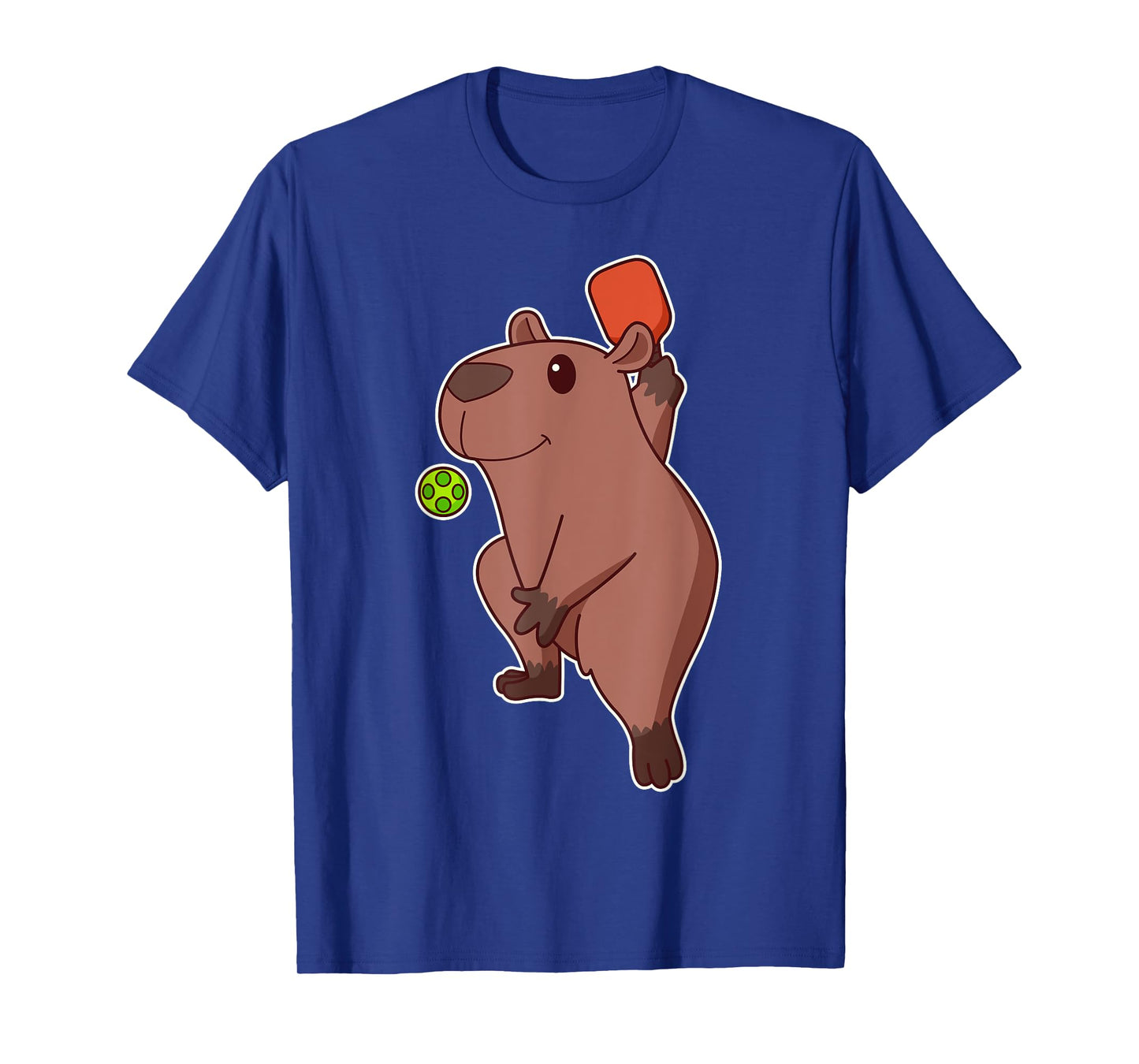 Cute Kawaii Capybara playing pickleball T-Shirt