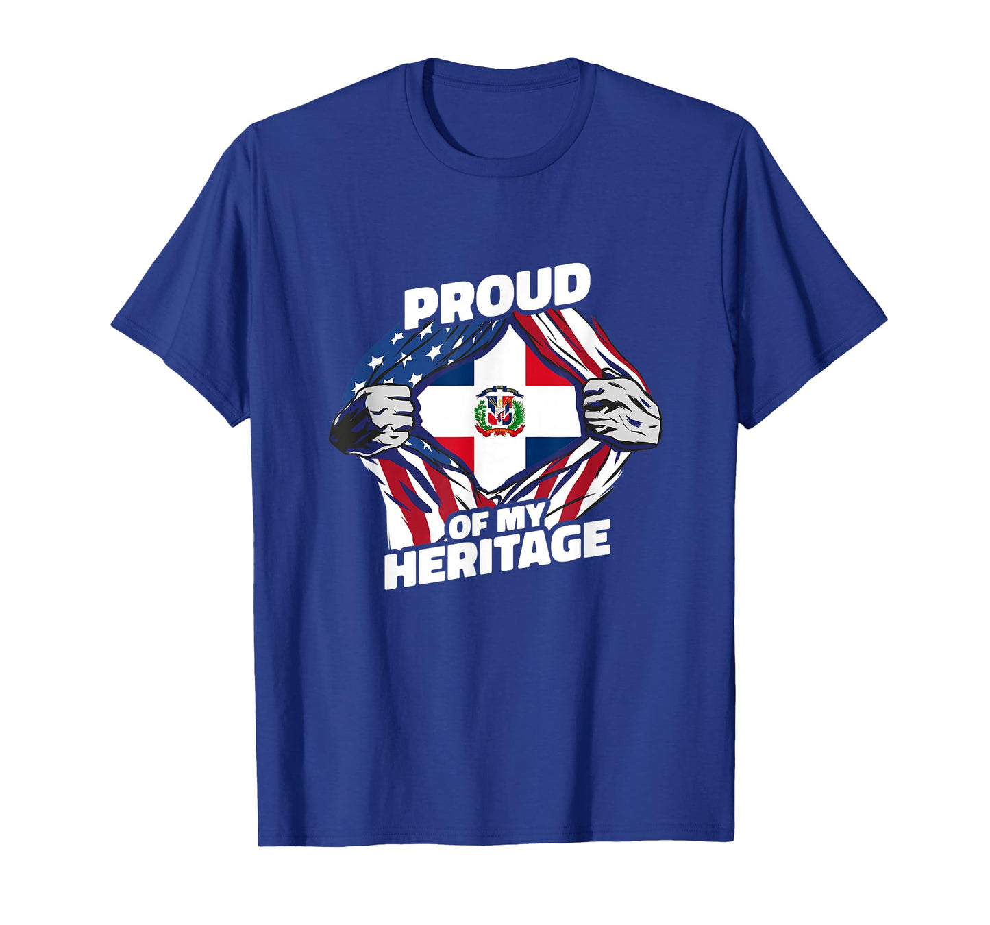 Proud of My Heritage - Dominican Republic American Flag T-Shirt