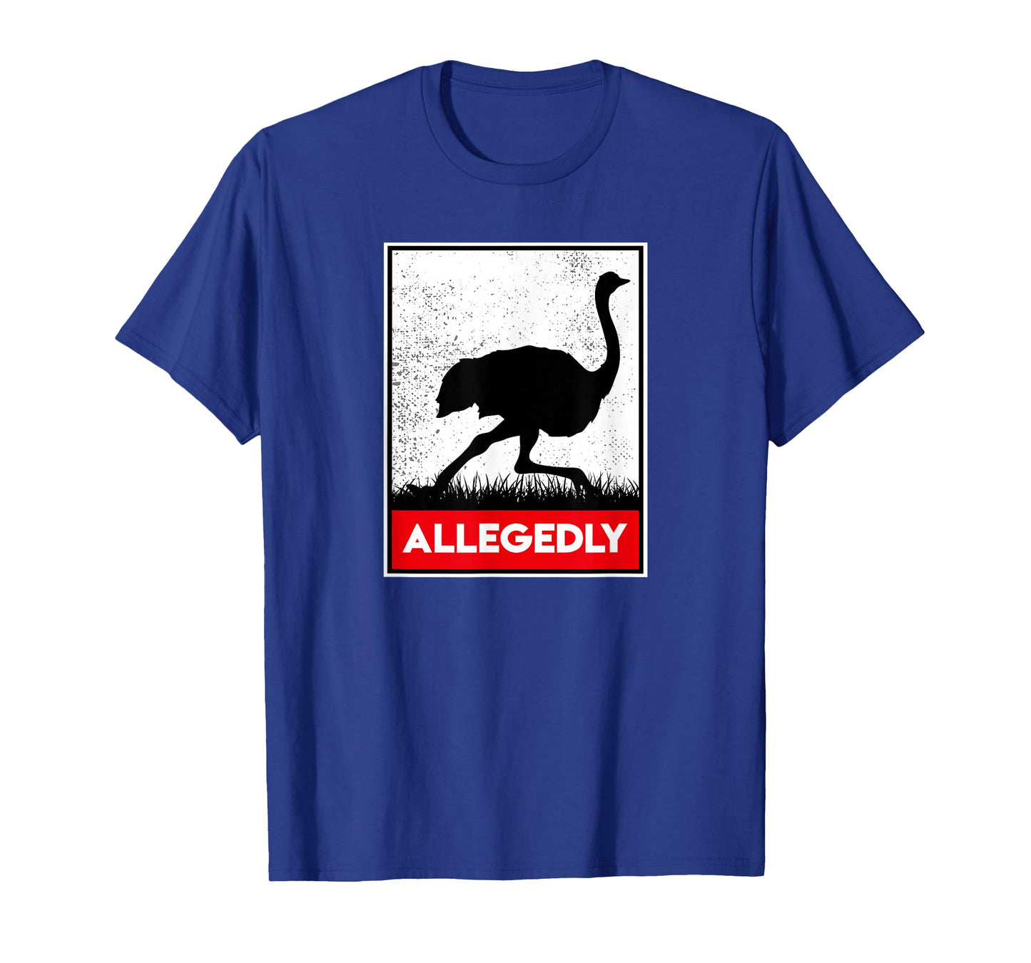 Allegedly Ostrich Co. Allegedly Ostrich Funny Flightless Bird Unisex-Adults Black T-Shirt