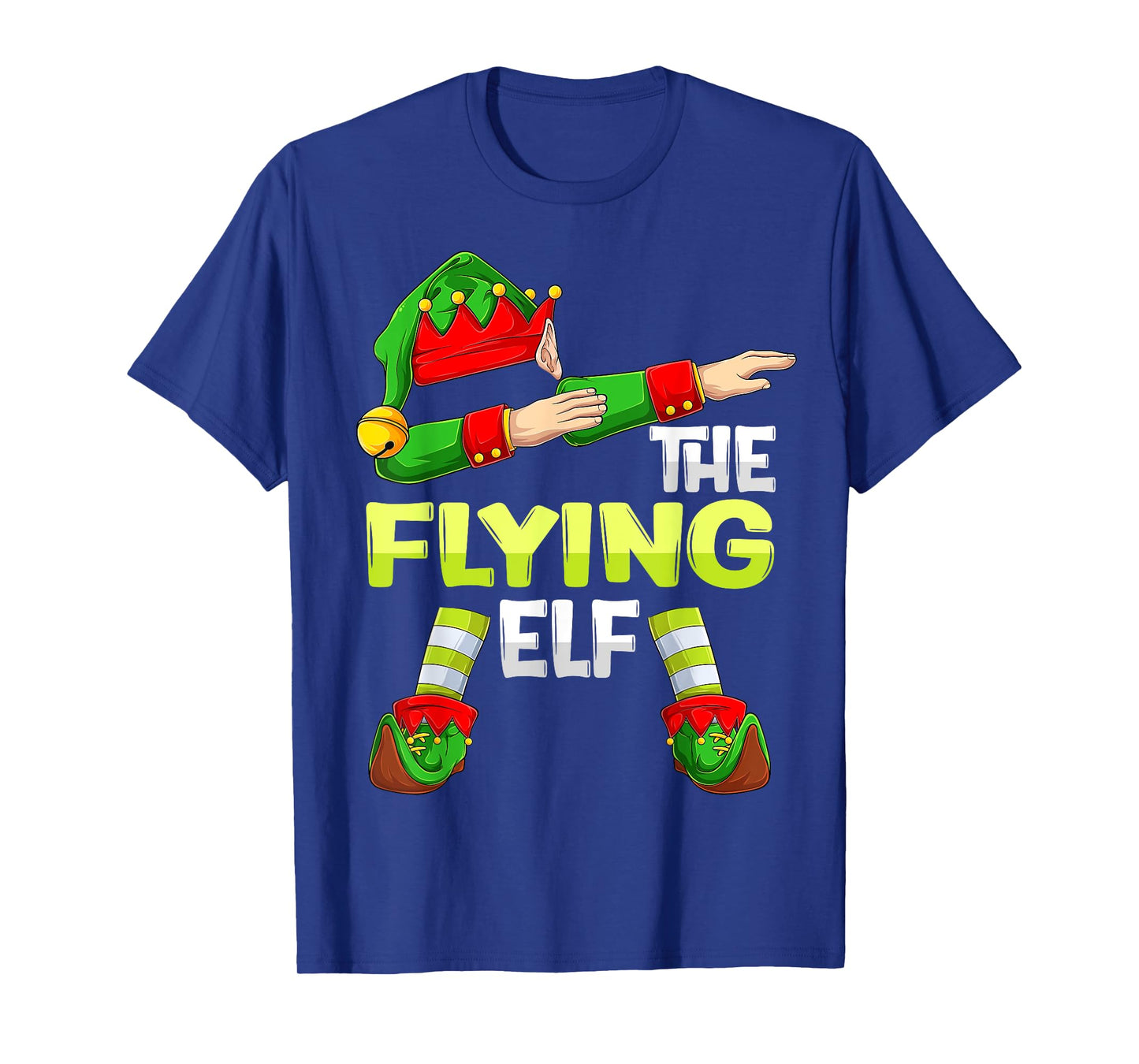 Dabbing Elf Christmas Pilote Pilotes Airplane The Flying Elf T-Shirt