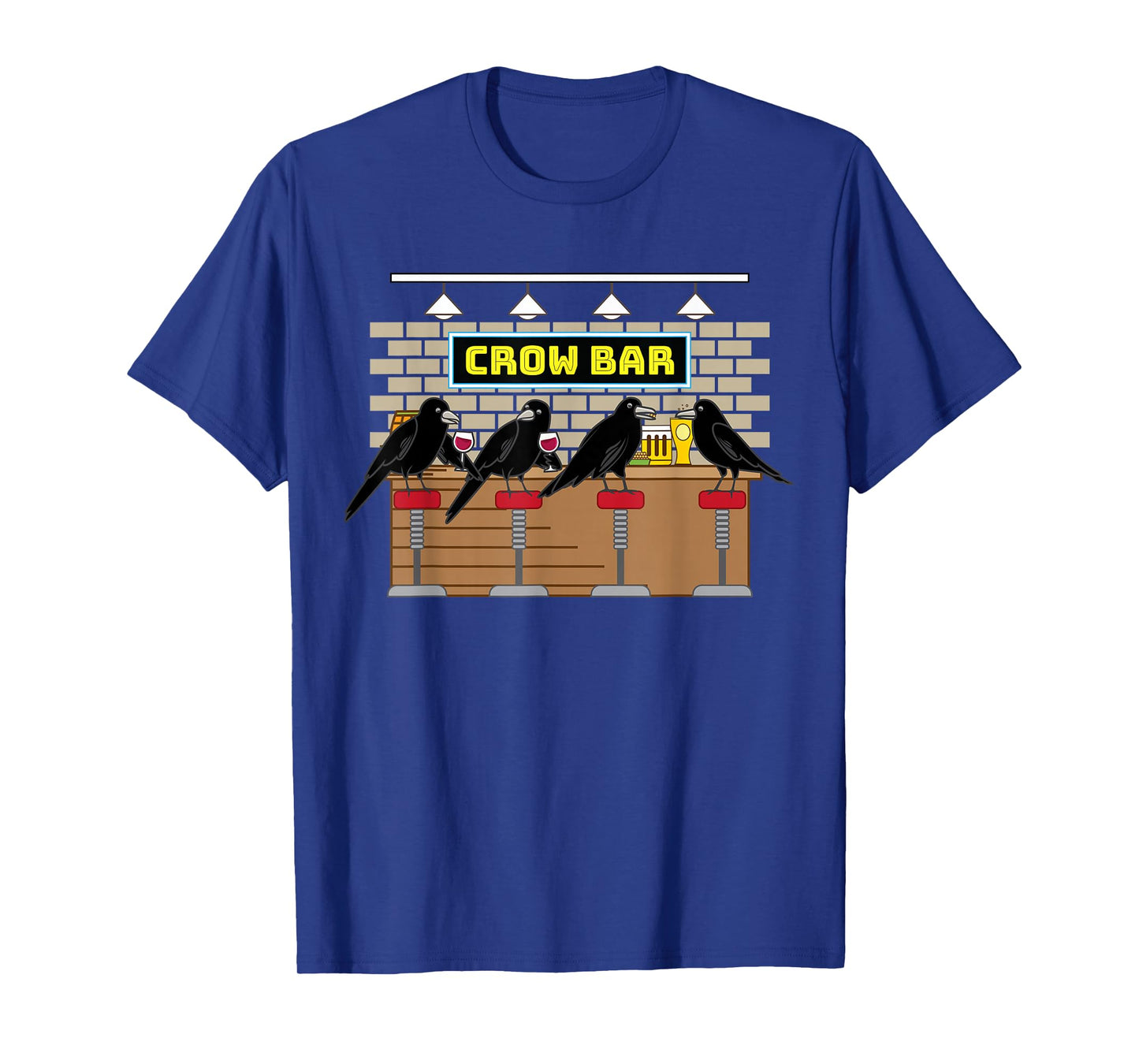 Crow Bar Pun Crowbar Crows Bartender Mechanic Word Game T-Shirt