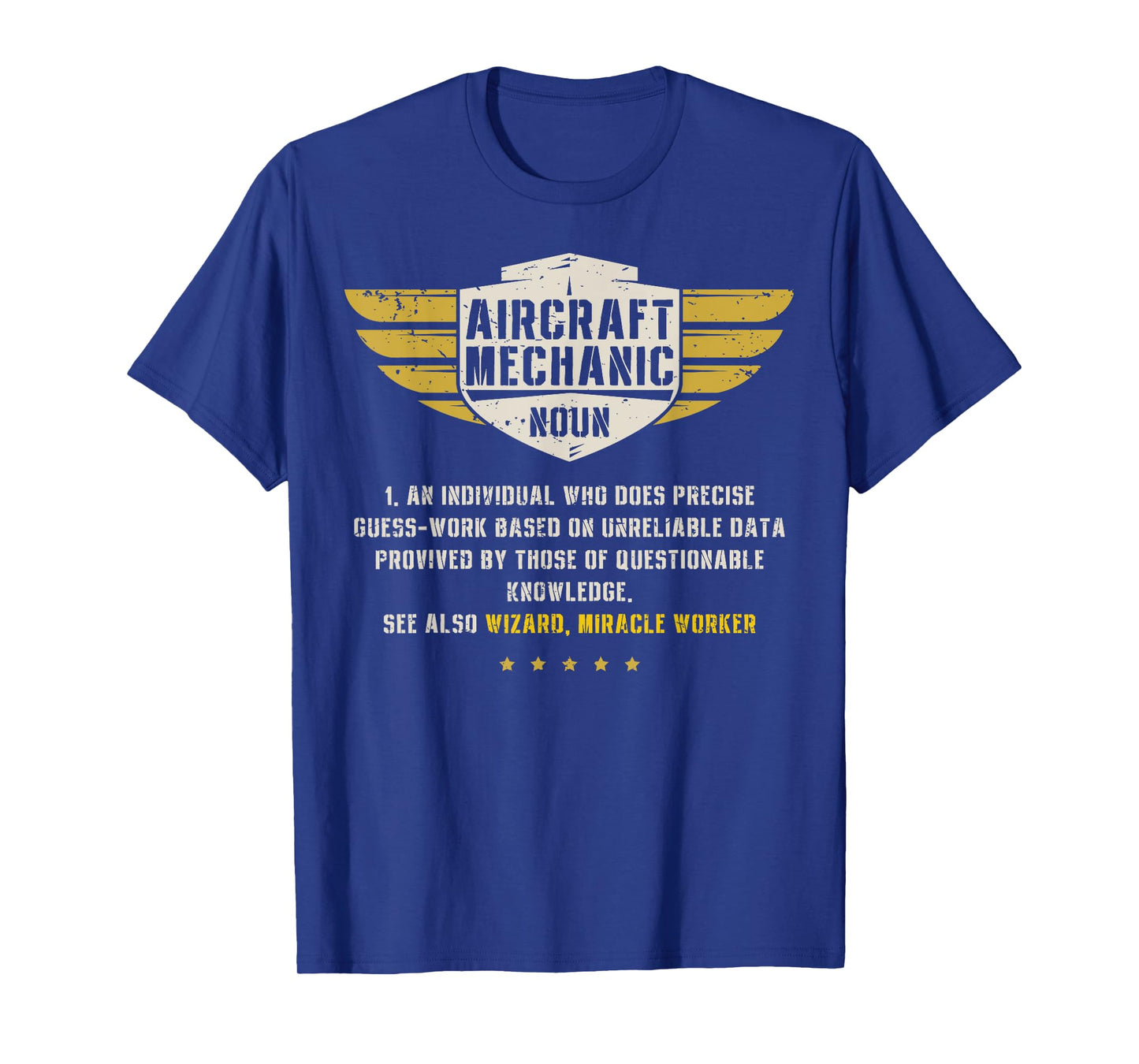 Aircraft Mechanic Definition Funny Noun Meaning Gifts Men T-Shirt