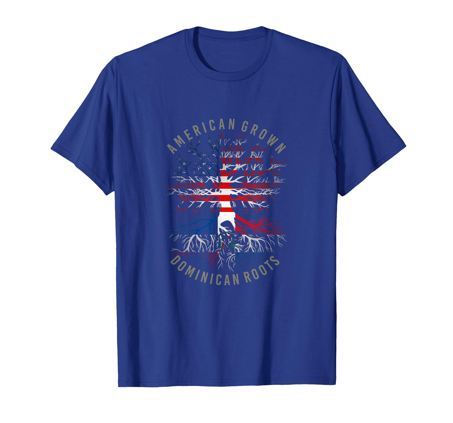 American Grown Dominican Roots USA Republic Flag Heritage T-Shirt