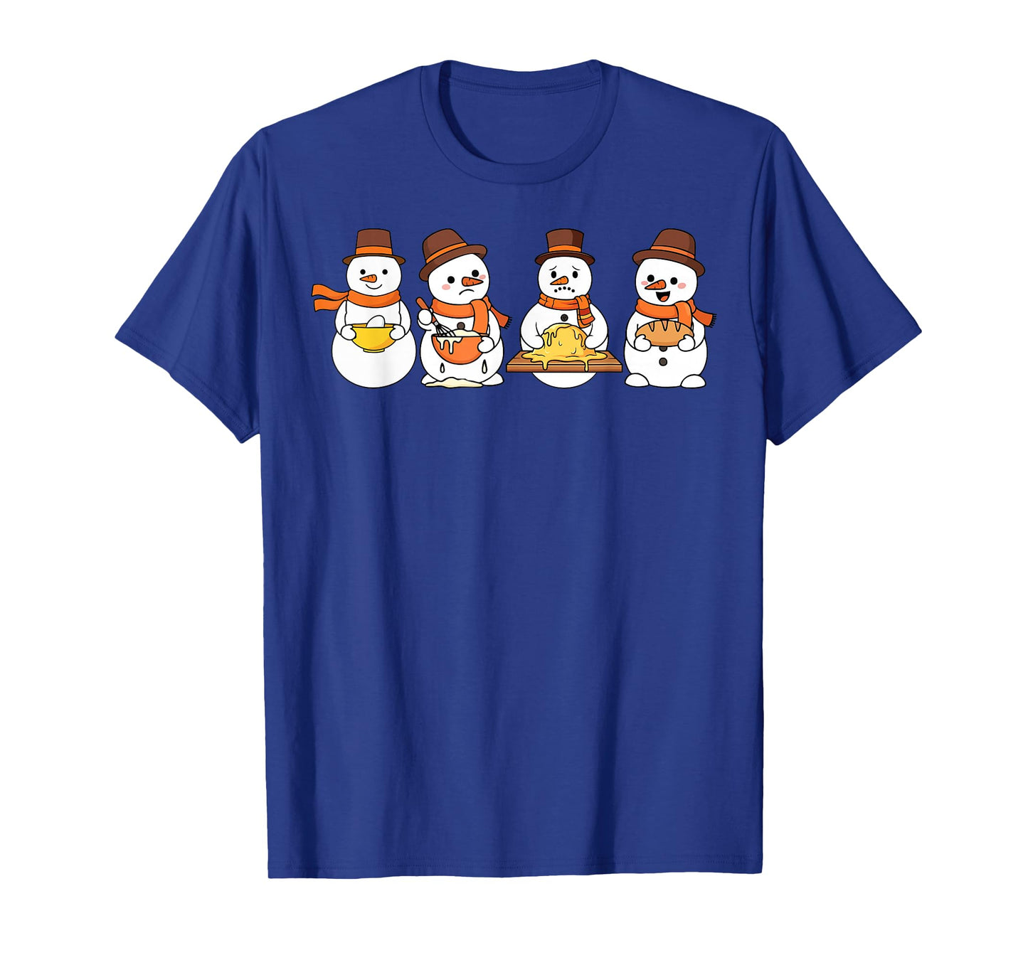 Christmas Snowman Baking Sourdough Bread Chef Baker Funny T-Shirt