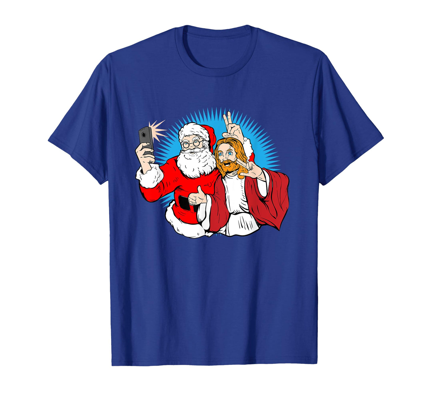 Christmas Shirt - Jesus Christ and Santa Selfie Shirt