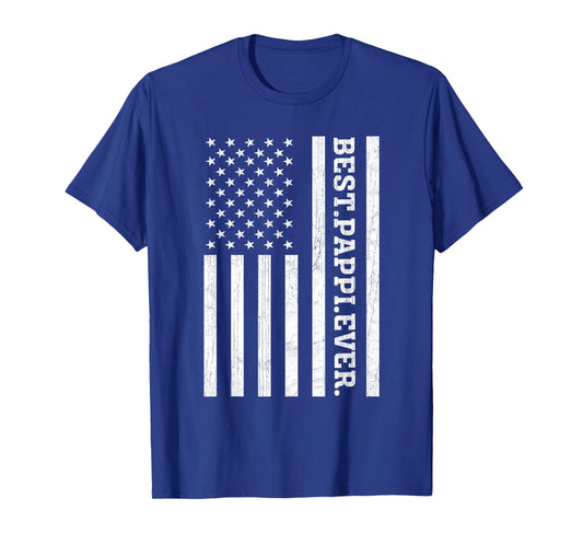Best Pappi Ever US American Flag Pappi Vintage Women Men T-Shirt
