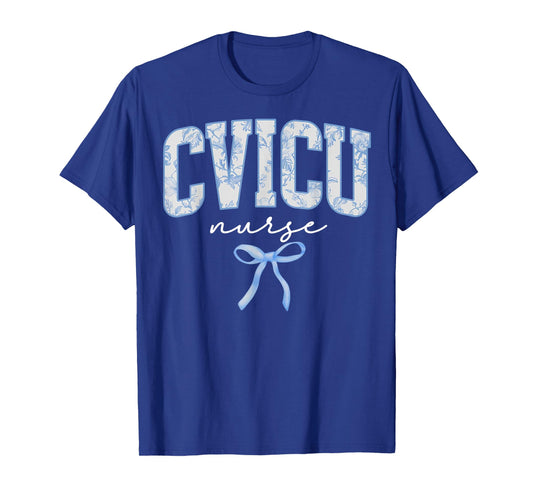 CVICU Nurse Coquette Floral Cardiovascular Nursing School T-Shirt