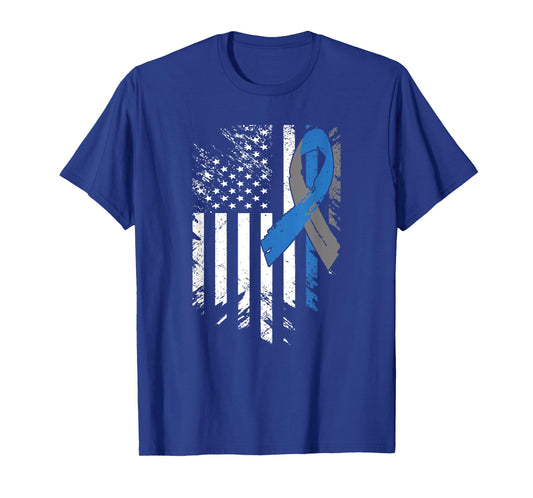USA Flag Diabetes Type 1 Awareness Family Support Women Men T-Shirt